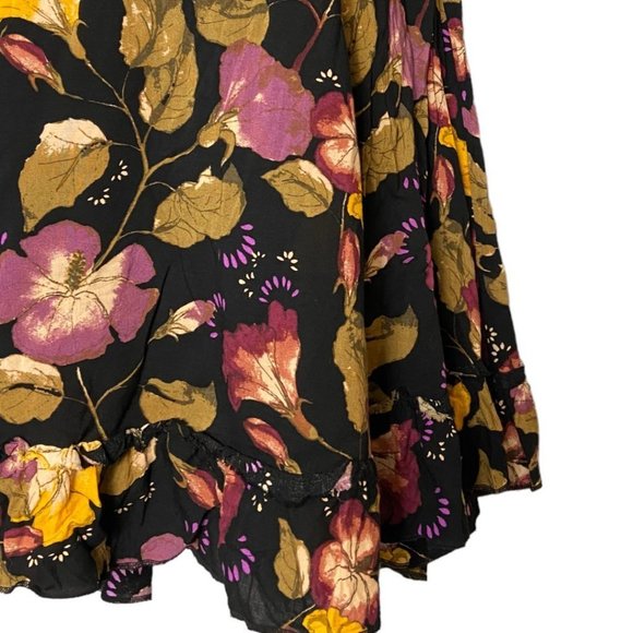 Free People Lattice Lovers Floral Ruffle Mini Slip Dress Size Small - Picture 9 of 12